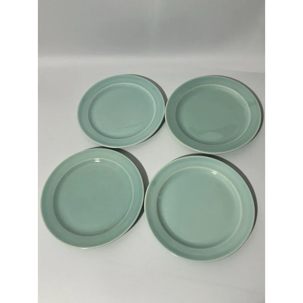 Vintage Luray Pastels 6.25” Bread Dessert Plate Green Set of 4